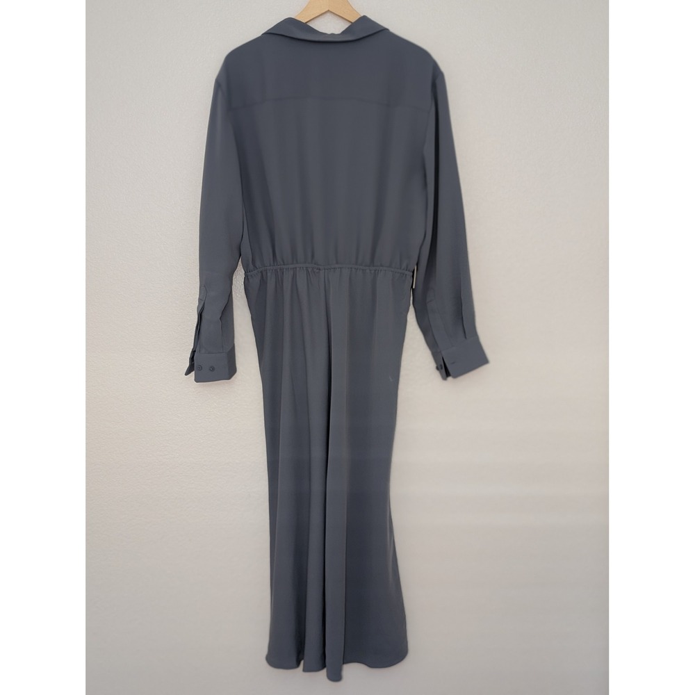 Babaton Aritzia Tie-Front Midi Shirt Dress Size L - Picture 4 of 9